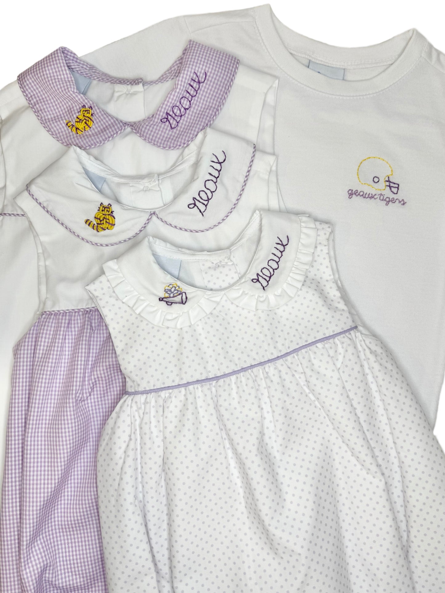 GEAUX TIGERS HELMET SHORT SET