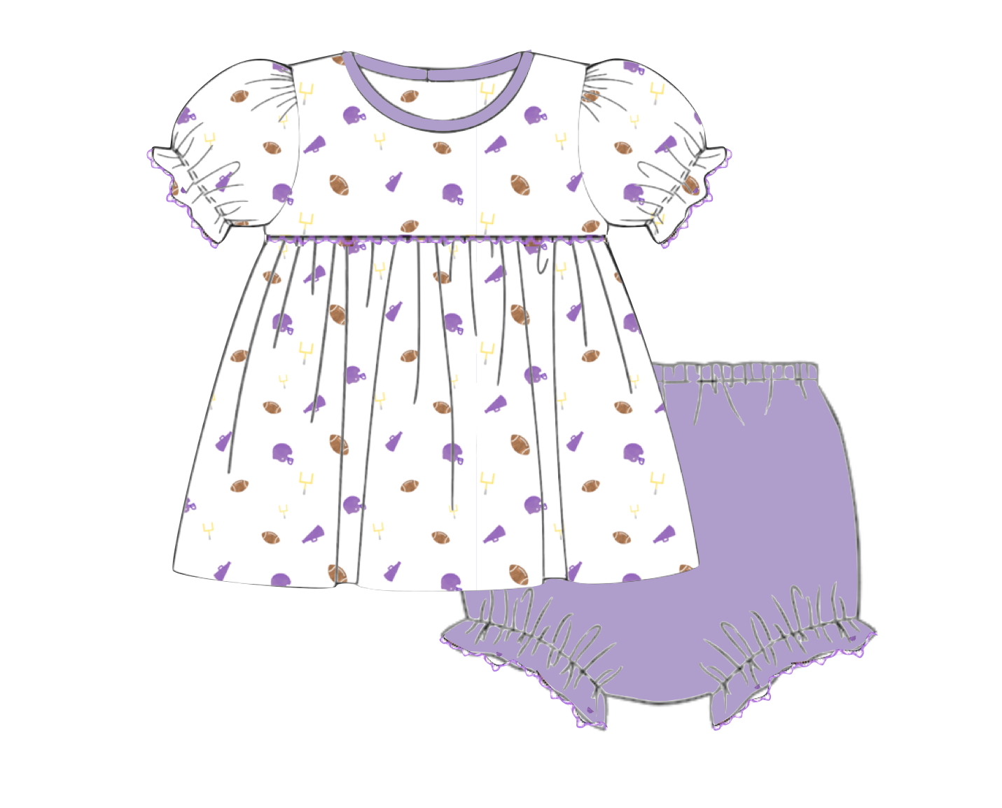 GAMEDAY KNIT BLOOMER SET