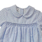 LIGHT BLUE GINGHAM SMOCKED SET