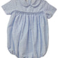 LIGHT BLUE GINGHAM SMOCKED BUBBLE