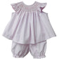 PINK BOWS SMOCKED BLOOMER SET