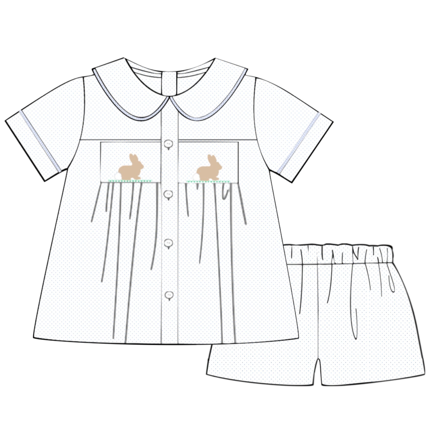 SMOCKED BUNNIES BOY SET