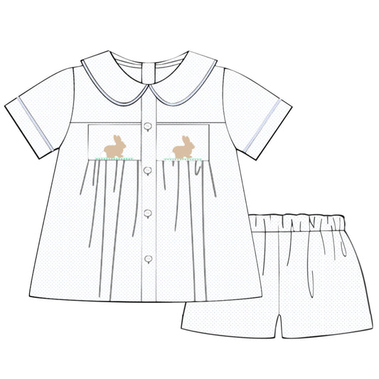 SMOCKED BUNNIES BOY SET