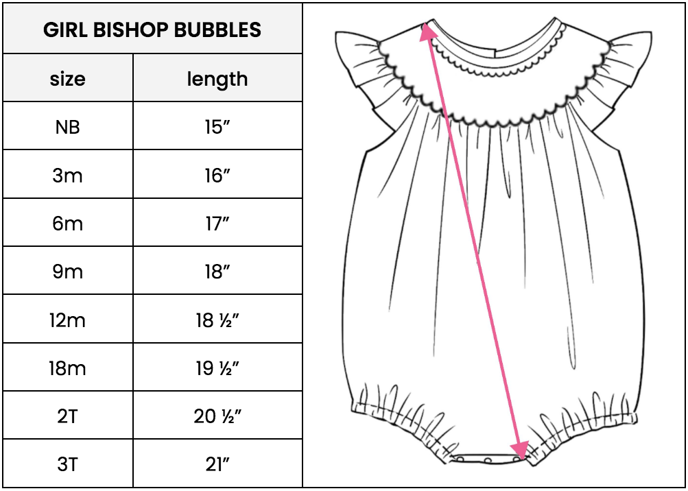 PINK BOWS SMOCKED BUBBLE