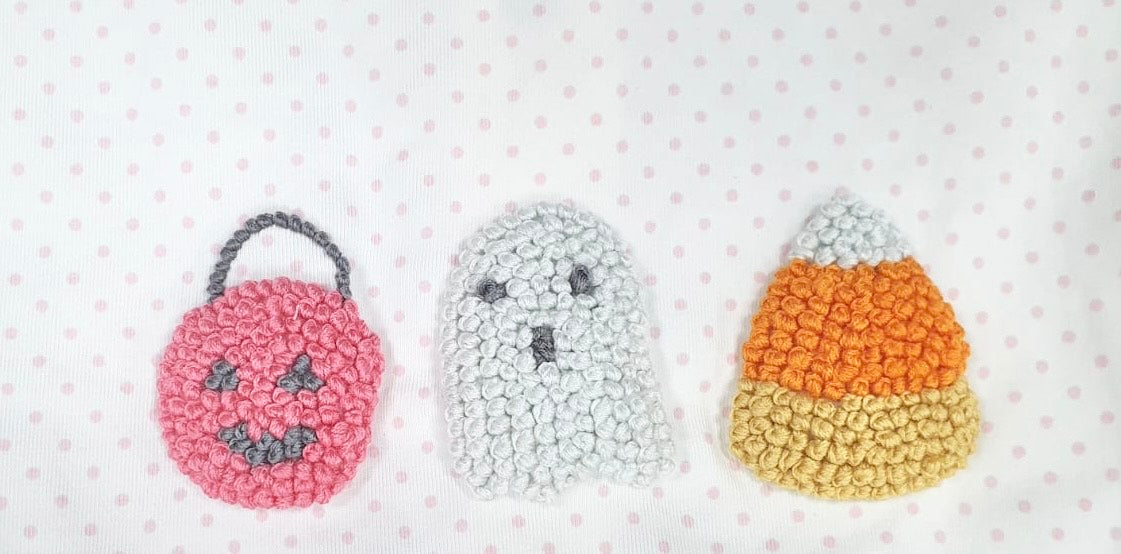 HALLOWEEN FRENCH KNOT GIRL BUBBLE